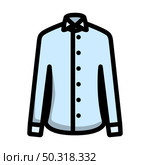 Business Shirt Icon. Editable Bold Outline With Color Fill Design. Vector Illustration. Стоковая иллюстрация, агентство Ingram Publishing / Фотобанк Лори
