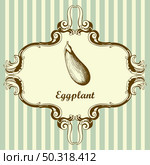 Eggplant Icon. Hand Drawn Sketch Design. Vector Illustration. Стоковая иллюстрация, агентство Ingram Publishing / Фотобанк Лори
