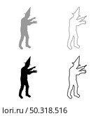 Wizard holds magic wand trick Waving Sorcery concept Magician Sorcerer Fantasy person Warlock man in robe with magical stick Witchcraft in hat mantle Mage conjure Mystery idea Enchantment silhouette grey black color vector illustration solid outline style simple image. Wizard holds magic wand trick Waving Sorcery concept Magician Sorcerer Fantasy person Warlock man in robe with magical stick Witchcraft in hat mantle Mage conjure Mystery idea Enchantment silhouette grey black color vector illustration solid outline style image. Стоковая иллюстрация, агентство Ingram Publishing / Фотобанк Лори