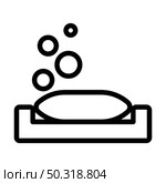 Soap-dish Icon. Editable Bold Outline Design. Vector Illustration. Стоковая иллюстрация, агентство Ingram Publishing / Фотобанк Лори