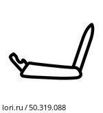 Icon Of Folding Penknife. Editable Bold Outline Design. Vector Illustration. Стоковая иллюстрация, агентство Ingram Publishing / Фотобанк Лори