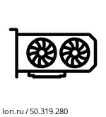 GPU Icon. Editable Bold Outline Design. Vector Illustration. Стоковая иллюстрация, агентство Ingram Publishing / Фотобанк Лори