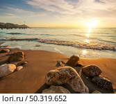 Mediterranean sea and mountains in turkish Kemer. Beach in Kemer. Стоковое фото, агентство Ingram Publishing / Фотобанк Лори