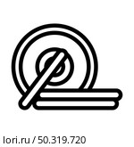 Icon Of Barbell Disks. Bold outline design with editable stroke width. Vector Illustration. Стоковая иллюстрация, агентство Ingram Publishing / Фотобанк Лори