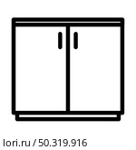 Office Cabinet Icon. Bold outline design with editable stroke width. Vector Illustration. Стоковая иллюстрация, агентство Ingram Publishing / Фотобанк Лори