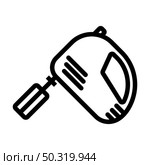 Kitchen Hand Mixer Icon. Bold outline design with editable stroke width. Vector Illustration. Стоковая иллюстрация, агентство Ingram Publishing / Фотобанк Лори