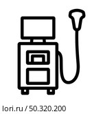 Ultrasound Diagnostic Machine Icon. Bold outline design with editable stroke width. Vector Illustration. Стоковая иллюстрация, агентство Ingram Publishing / Фотобанк Лори