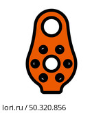 Alpinist Pulley Icon. Editable Bold Outline With Color Fill Design. Vector Illustration. Стоковая иллюстрация, агентство Ingram Publishing / Фотобанк Лори