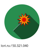 Party Sparkler Icon. Flat Circle Stencil Design With Long Shadow. Vector Illustration. Стоковая иллюстрация, агентство Ingram Publishing / Фотобанк Лори