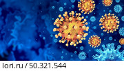 Lambda variant virus as the delta or covid variants mutating cells concept and new coronavirus b.1.1.7 outbreak or covid-19 viral cell mutation and influenza as dangerous flu strain medical health risk with disease as a 3D render. Стоковое фото, агентство Ingram Publishing / Фотобанк Лори