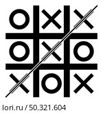 Tic tac toe icon black color vector illustration flat style simple image. Tic tac toe icon black color vector illustration flat style image. Стоковая иллюстрация, агентство Ingram Publishing / Фотобанк Лори