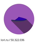 Man Home Slipper Icon. Flat Circle Stencil Design With Long Shadow. Vector Illustration. Стоковая иллюстрация, агентство Ingram Publishing / Фотобанк Лори