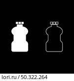 Plastic bottle Cleanser icon white color vector illustration flat style simple image set. Plastic bottle Cleanser icon white color vector illustration flat style image set. Стоковая иллюстрация, агентство Ingram Publishing / Фотобанк Лори