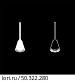 Broom Besom made from twigs Tool for cleaning Sweep concept Panicle Halloween accessory icon white color vector illustration flat style simple image set. Broom Besom made from twigs Tool for cleaning Sweep concept Panicle Halloween accessory icon white color vector illustration flat style image set. Стоковая иллюстрация, агентство Ingram Publishing / Фотобанк Лори