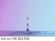 front view drops transparent liquid. Стоковое фото, агентство Ingram Publishing / Фотобанк Лори