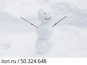 funny snowman snow bank. Стоковое фото, агентство Ingram Publishing / Фотобанк Лори