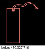 Neon dynamite red color vector illustration flat style light image. Neon dynamite red color vector illustration flat style image. Стоковая иллюстрация, агентство Ingram Publishing / Фотобанк Лори