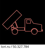 Neon dumper red color vector illustration flat style light image. Neon dumper red color vector illustration flat style image. Стоковая иллюстрация, агентство Ingram Publishing / Фотобанк Лори