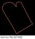 Neon kitchen glove red color vector illustration flat style light image. Neon kitchen glove red color vector illustration flat style image. Стоковая иллюстрация, агентство Ingram Publishing / Фотобанк Лори