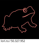 Neon frog red color vector illustration flat style light image. Neon frog red color vector illustration flat style image. Стоковая иллюстрация, агентство Ingram Publishing / Фотобанк Лори