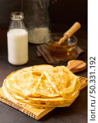 delicious winter crepe dessert milk. High resolution photo. delicious winter crepe dessert milk. High quality photo. Стоковое фото, агентство Ingram Publishing / Фотобанк Лори