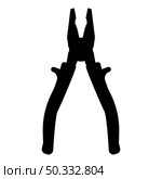 Pliers tool icon black color vector illustration flat style simple image. Pliers tool icon black color vector illustration flat style image. Стоковая иллюстрация, агентство Ingram Publishing / Фотобанк Лори