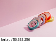 close up colourful cello tapes with copy space. Стоковое фото, агентство Ingram Publishing / Фотобанк Лори