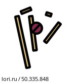 Cricket Wicket Icon. Editable Bold Outline With Color Fill Design. Vector Illustration. Стоковая иллюстрация, агентство Ingram Publishing / Фотобанк Лори