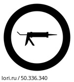 Silicone gun Caulking glue seal icon in circle round black color vector illustration image solid outline style simple. Silicone gun Caulking glue seal icon in circle round black color vector illustration image solid outline style. Стоковая иллюстрация, агентство Ingram Publishing / Фотобанк Лори