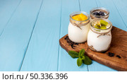 assortment delicious breakfast meal with yogurt. Стоковое фото, агентство Ingram Publishing / Фотобанк Лори