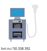 Ultrasound Diagnostic Machine Icon. Flat Color Design. Vector Illustration. Стоковая иллюстрация, агентство Ingram Publishing / Фотобанк Лори