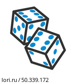 Craps Dice Icon. Editable Bold Outline With Color Fill Design. Vector Illustration. Стоковая иллюстрация, агентство Ingram Publishing / Фотобанк Лори