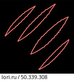 Neon trail of claws red color vector illustration image flat style light. Neon trail of claws red color vector illustration image flat style. Стоковая иллюстрация, агентство Ingram Publishing / Фотобанк Лори