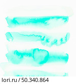turquoise watercolor stain isolated white background. Стоковое фото, агентство Ingram Publishing / Фотобанк Лори