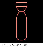 Neon military air bomb red color vector illustration image flat style light. Neon military air bomb red color vector illustration image flat style. Стоковая иллюстрация, агентство Ingram Publishing / Фотобанк Лори