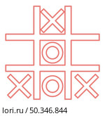 Neon tic tac toe game red color vector illustration image flat style light. Neon tic tac toe game red color vector illustration image flat style. Стоковая иллюстрация, агентство Ingram Publishing / Фотобанк Лори