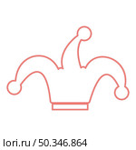 Neon jester’s cap red color vector illustration image flat style light. Neon jester’s cap red color vector illustration image flat style. Стоковая иллюстрация, агентство Ingram Publishing / Фотобанк Лори