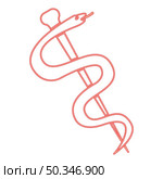 Neon caduceus or staff of asclepius symbol red color vector illustration image flat style light. Neon caduceus or staff of asclepius symbol red color vector illustration image flat style. Стоковая иллюстрация, агентство Ingram Publishing / Фотобанк Лори