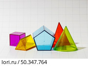 front view colorful geometric forms. Стоковое фото, агентство Ingram Publishing / Фотобанк Лори