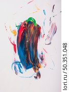 colorful vector watercolor strokes white backdrop. Стоковое фото, агентство Ingram Publishing / Фотобанк Лори
