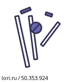 Cricket Wicket Icon. Editable Bold Outline With Color Fill Design. Vector Illustration. Стоковая иллюстрация, агентство Ingram Publishing / Фотобанк Лори