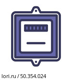 Electric Meter Icon. Editable Bold Outline With Color Fill Design. Vector Illustration. Стоковая иллюстрация, агентство Ingram Publishing / Фотобанк Лори