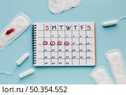 feminine sanitary products calendar. Стоковое фото, агентство Ingram Publishing / Фотобанк Лори