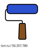 Icon Of Construction Paint Brushes. Editable Bold Outline With Color Fill Design. Vector Illustration. Стоковая иллюстрация, агентство Ingram Publishing / Фотобанк Лори