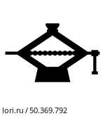 Screw jack lifting equipment mechanism for lifting supported loads of car maintenance scissor shape icon black color vector illustration image flat style simple. Screw jack lifting equipment mechanism for lifting supported loads of car maintenance scissor shape icon black color vector illustration image flat style. Стоковая иллюстрация, агентство Ingram Publishing / Фотобанк Лори