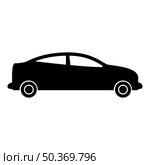 Car sedan icon black color vector illustration image flat style simple. Car sedan icon black color vector illustration image flat style. Стоковая иллюстрация, агентство Ingram Publishing / Фотобанк Лори
