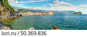 Panorama of old city Budva on Adriatic sea, Montenegro. Стоковое фото, агентство Ingram Publishing / Фотобанк Лори