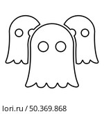 Spirits Ghosts contour outline line icon black color vector illustration image thin flat style simple. Spirits Ghosts contour outline line icon black color vector illustration image thin flat style. Стоковая иллюстрация, агентство Ingram Publishing / Фотобанк Лори