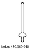 Rapier epee saber fencing sword old cold weaponry melee weapon for sport or duel silhouette contour outline line icon black color vector illustration image thin flat style simple. Rapier epee saber fencing sword old cold weaponry melee weapon for sport or duel silhouette contour outline line icon black color vector illustration image thin flat style. Стоковая иллюстрация, агентство Ingram Publishing / Фотобанк Лори