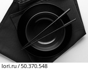 top view dinnerware with chopsticks. Стоковое фото, агентство Ingram Publishing / Фотобанк Лори